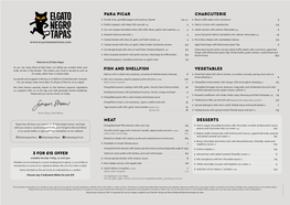 El Gato Negro Menu February 2020