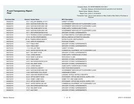 P-Card Transparency Report