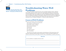 Troubleshooting Water Well Problems