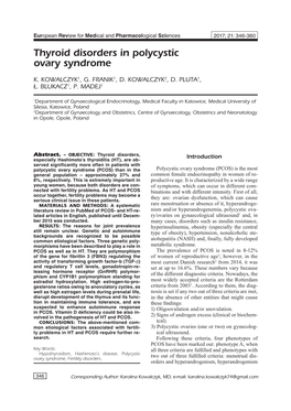 346-360-Thyroid Disorders in Polycystic Ovary Syndrome