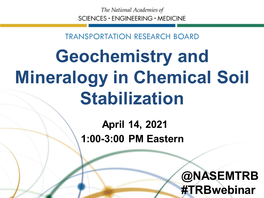 Geochemistry and Mineralogy in Chemical Soil Stabilization