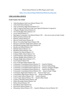 PDF of IL School Districts by HRA Region