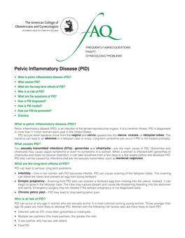 Pelvic Inflammatory Disease (PID)