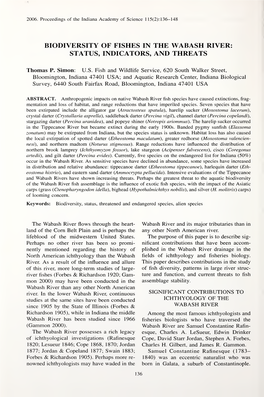 Proceedings of the Indiana Academy of Science 1 15(2): 136-148