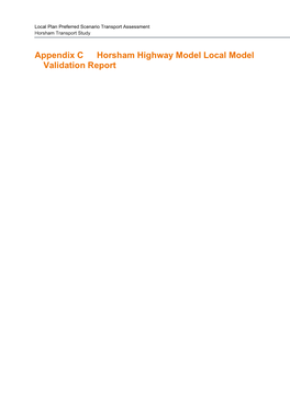 Highway Model Validation Report