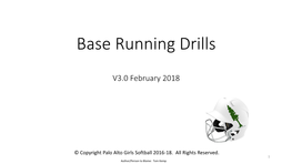 Base Running Drills