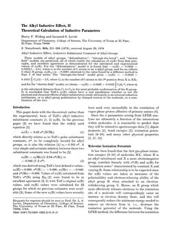 The Alkyl Inductive Effect, II Theoretical Calculation of Inductive Parameters