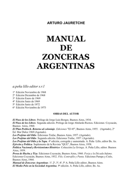 Manual De Zonceras Argentinas