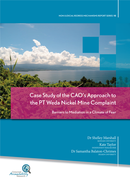Case Study of the CAO's Approach to the PT Weda Nickel Mine Complaint