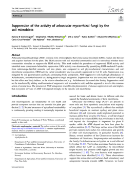 Suppression of the Activity of Arbuscular Mycorrhizal Fungi by the Soil Microbiota