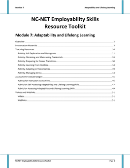 PDF of All Module 7 Teaching Resources