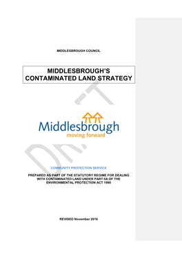 Middlesbrough's Contaminated Land Strategy