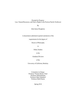 Flooded by Progress: Law, Natural Resources, and Native Rights in the Postwar Pacific Northwest