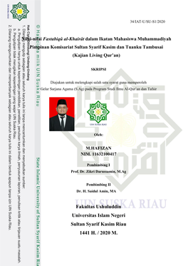 Fakultas Ushuluddin Universitas Islam Negeri Sultan Syarif Kasim Riau 1441 H