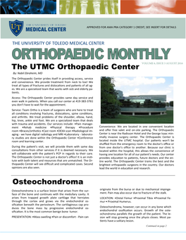 The UTMC Orthopaedic Center Osteochondroma