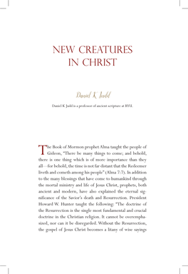 New Creatures in Christ