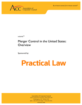 Merger Control in the United States: Overview