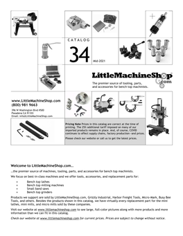 Littlemachineshop.Com Catalog 34 Mid-2021
