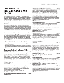 Department of Interactive Media and Design 1