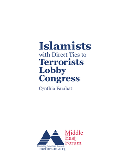 Islamists with Direct Ties to Terrorists Lobby Congress Cynthia Farahat