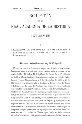 Pdf Traslación De Los Cuerpos Reales De Granada a San Lorenzo De El