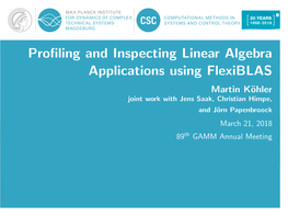 Profiling and Inspecting Linear Algebra Applications Using Flexiblas