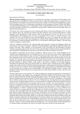 Extract from Hansard [ASSEMBLY — Wednesday, 22 October 2014] P7755d-7765A Mr John Quigley; Ms Margaret Quirk; Mrs Glenys Godfrey; Mr Dave Kelly; Mr Chris Tallentire