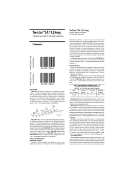 Trelstar LA 11.25Mg for Injectable Suspension Triptorelin Pamoate for Injectable Suspension