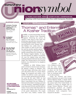 Thomas' and Entenmann's a Kosher Tradition