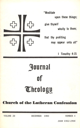 Journal of Theology Volume 020 Number 04 1980