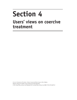 The Moral Imperative for Dialogue with Organizations of Survivors of Coerced Psychiatric Human Rights Violations David W