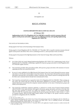 Council Implementing Regulation (Eu)