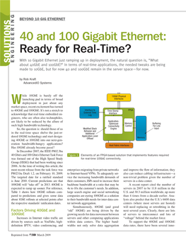 40 and 100 Gigabit Ethernet