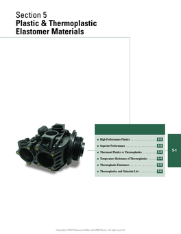 Section 5 Plastic & Thermoplastic Elastomer Materials