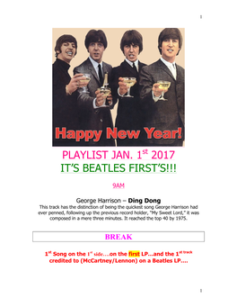 Beatles Firsts 2017 Final