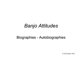 Banjo Attitudes