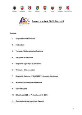 Rapport D'activité 2000