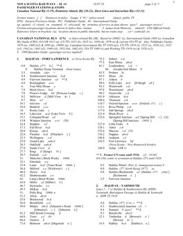 1 NOVA SCOTIA RAILWAYS – SL 14 10.07.19 Page 1 of 7 PASSENGER