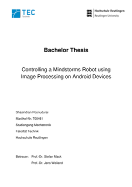 Controlling a Mindstorms Robot Using Image Processing on Android Devices