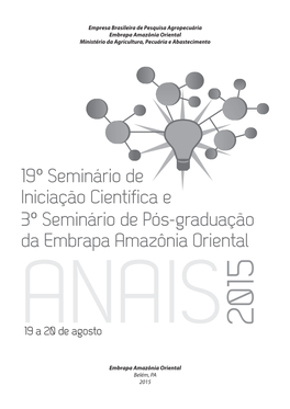 Empresa Brasileira De Pesquisa Agropecuária Embrapa Amazônia Oriental Ministério Da Agricultura, Pecuária E Abastecimento Em