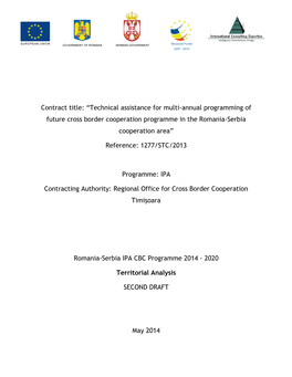 Territorial Analysis CBC Romania-Serbia Programme Final.Pdf