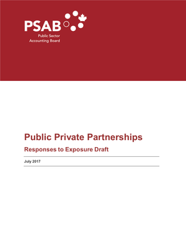 Public Private Partnerships