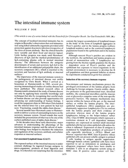 The Intestinal Immune System