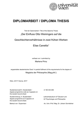 Diplomarbeit / Diploma Thesis