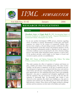 Iiml Newsletter