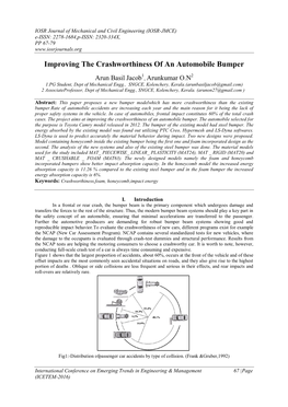 Improving the Crashworthiness of an Automobile Bumper