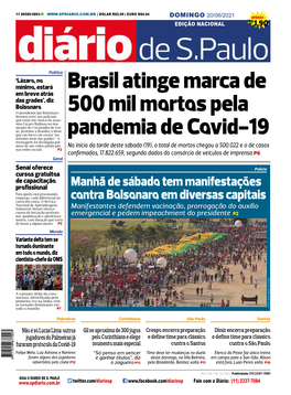 Brasil Atinge Marca De 500 Mil Mortos Pela Pandemia De Covid-19