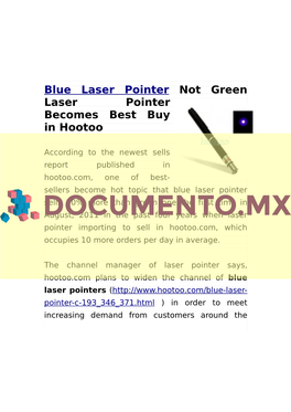 Blue Laser Pointers