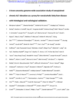 A Trans-Ancestry Genome-Wide Association Study of Unexplained