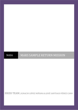 Mars Sample Return Mission